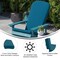 Merrick Lane Riviera Set Of 2 Indoor/Outdoor High Back Adirondack Chair Cushions with Elastic Strap and Water Resistant Covers